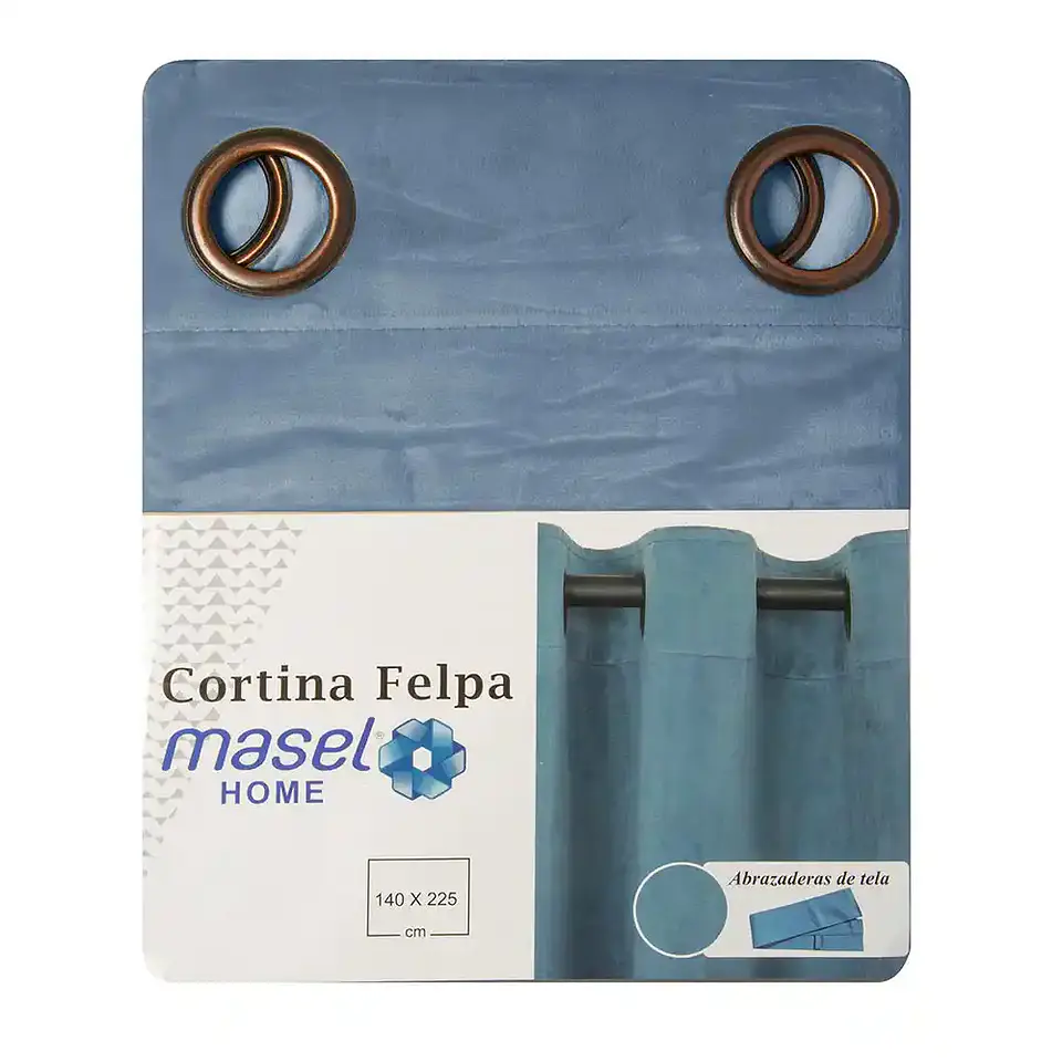 Cortina Argollas NEW VELVET 1.40 X 2.25 PETROLEO 4