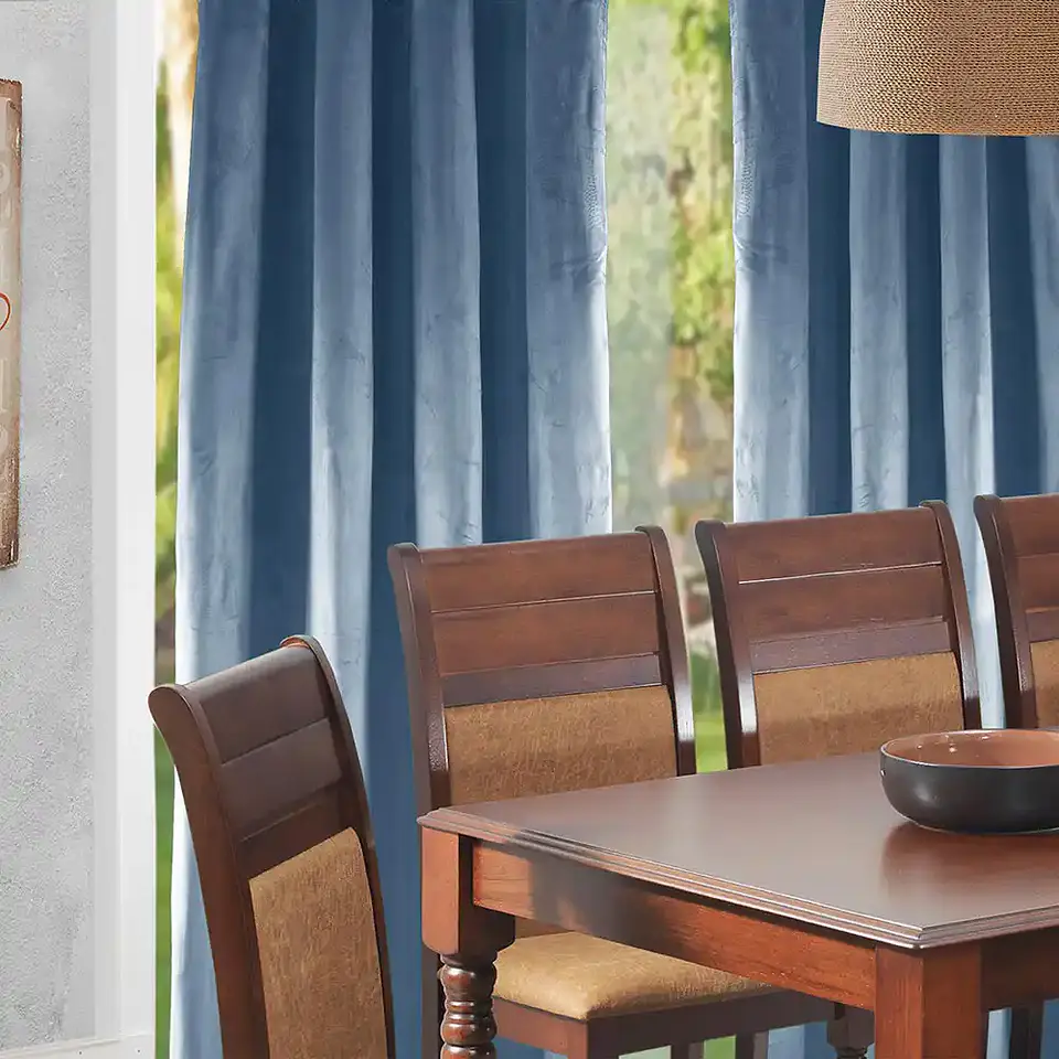 Cortina Argollas NEW VELVET 1.40 X 2.25 PETROLEO 1