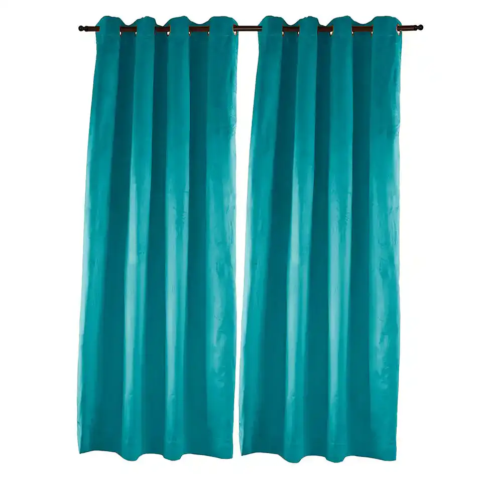 Cortina Argollas NEW VELVET 1.40 X 2.25 TURQUESA 2