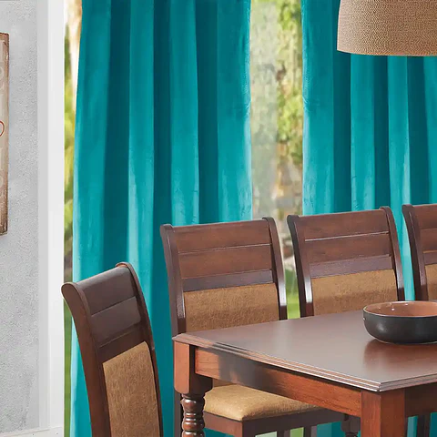 Cortina Argollas NEW VELVET 1.40 X 2.25 TURQUESA