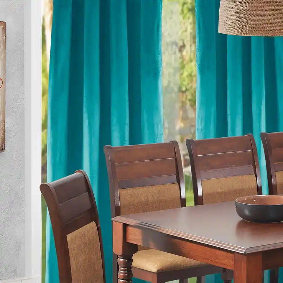 Cortina Argollas NEW VELVET 1.40 X 2.25 TURQUESA 1