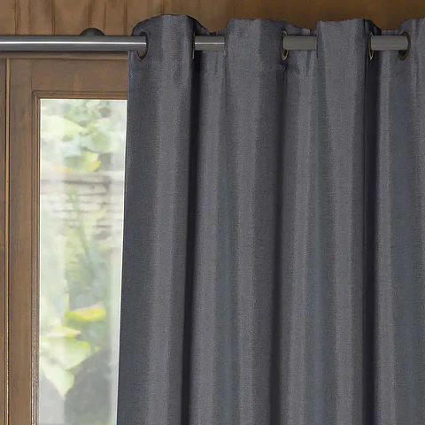 Cortina Argollas Mati Gris Oscuro 140x225