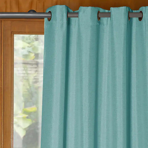 Cortina Argollas Mati Turquesa 140x225
