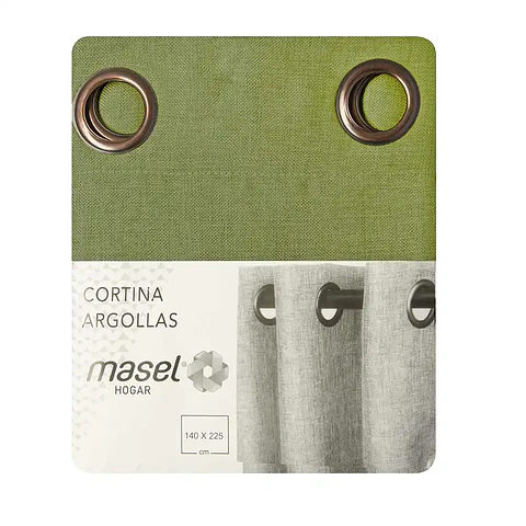 Cortina Argollas Mati Pistacho 140x225