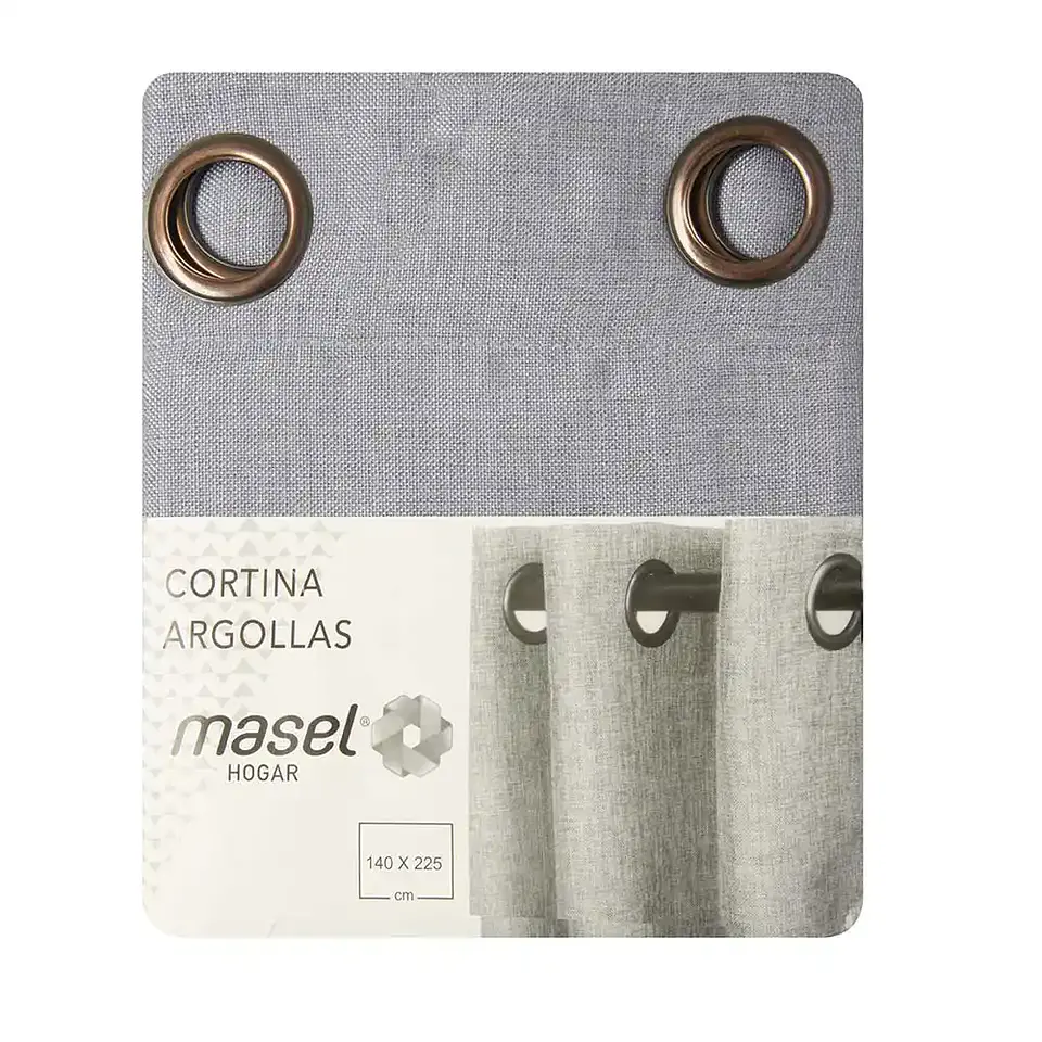 Cortina Argollas Mati  Gris 140x225 3