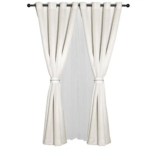 Set Cortina Barbara  8 pzas  Crudo