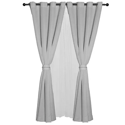 Set Cortina Barbara  8 pzas Gris