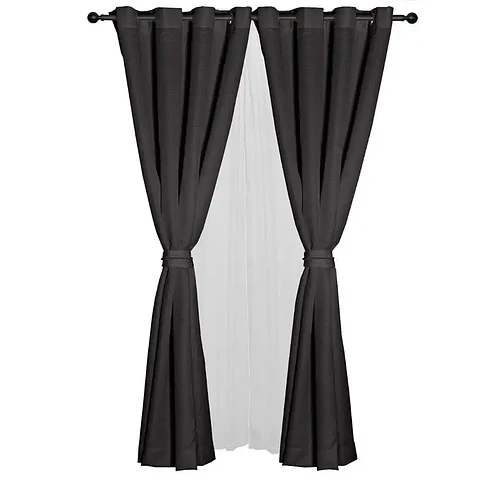Set Cortina Barbara  8 pzas Gris Oscuro