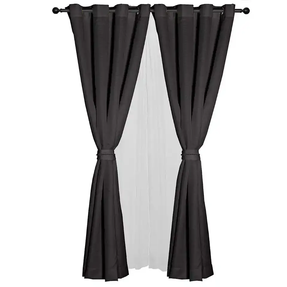 Set Cortina Barbara  8 pzas Gris Oscuro 1