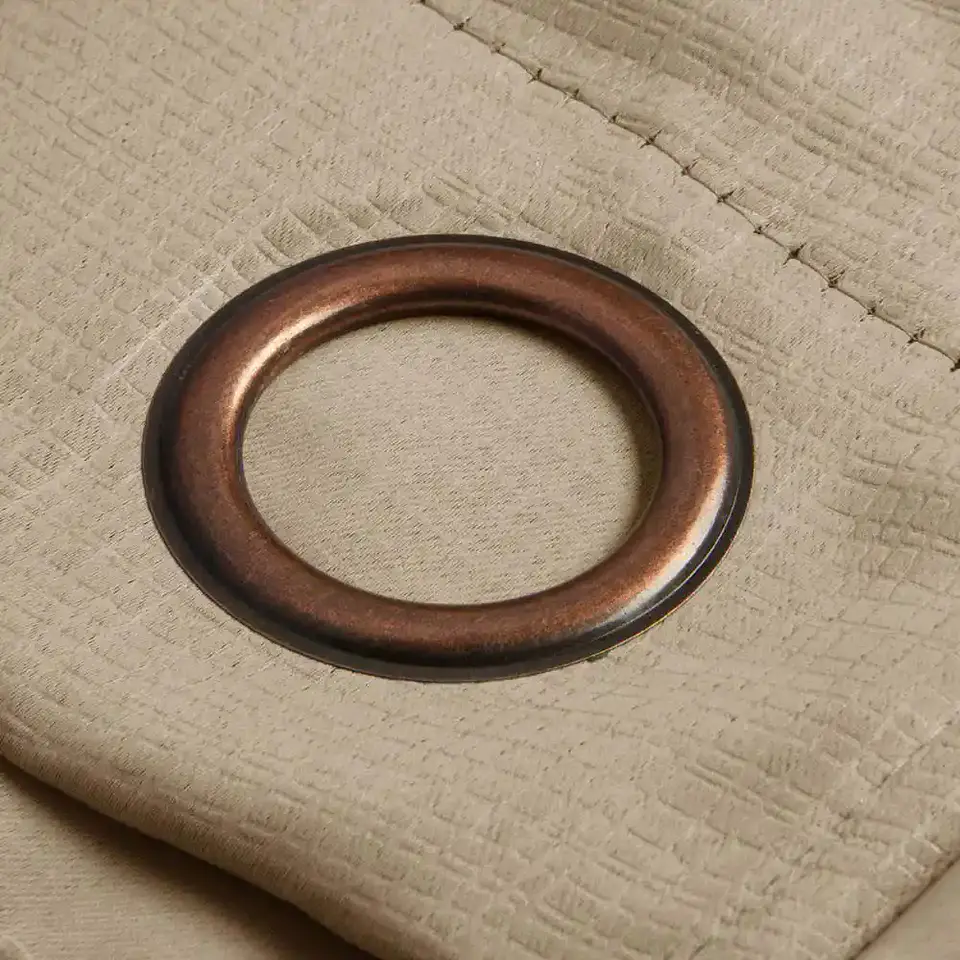  Set 2Cortinas Embossed Beige 5
