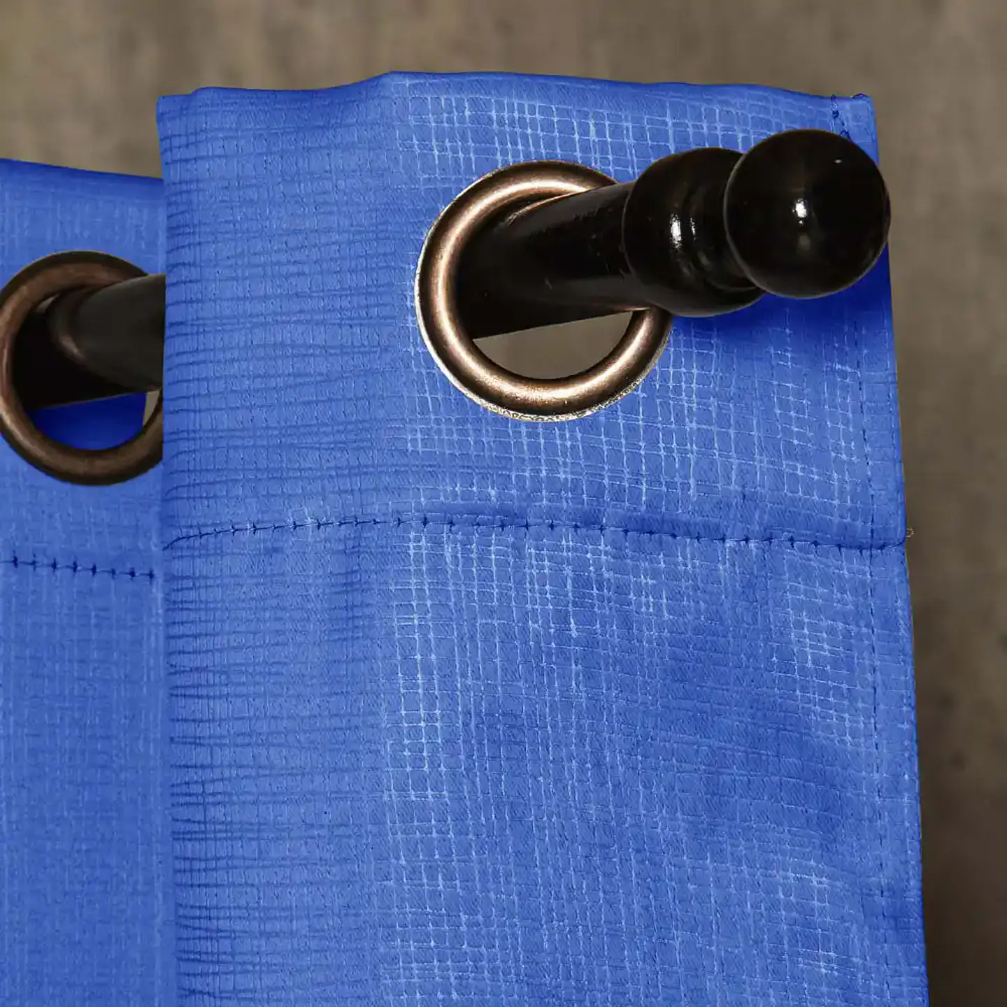  Set 2 Cortinas Embossed Azul 5