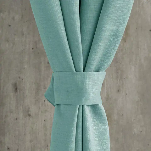 Set 2 Cortinas Embossed Turquesa