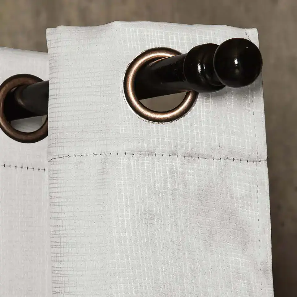  Set 2 Cortinas Embossed Blanco 3