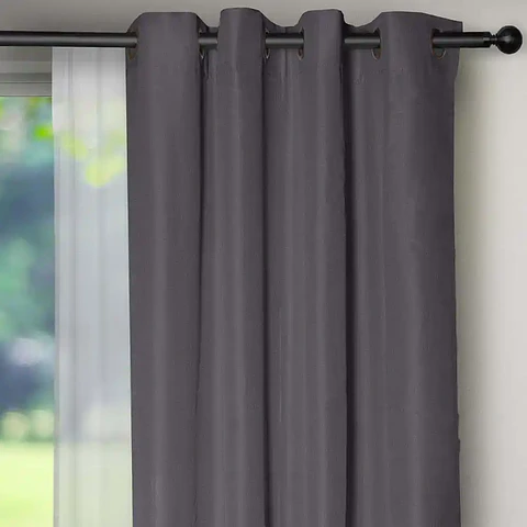 Cortina set Yasmin 8 pzas. 1.40 x 2.25 DARK GREY
