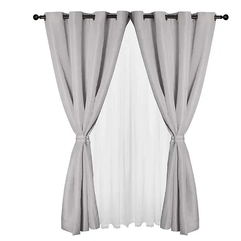 Cortina set Yasmin 8 pzas. 1.40 x 2.25 TAUPE