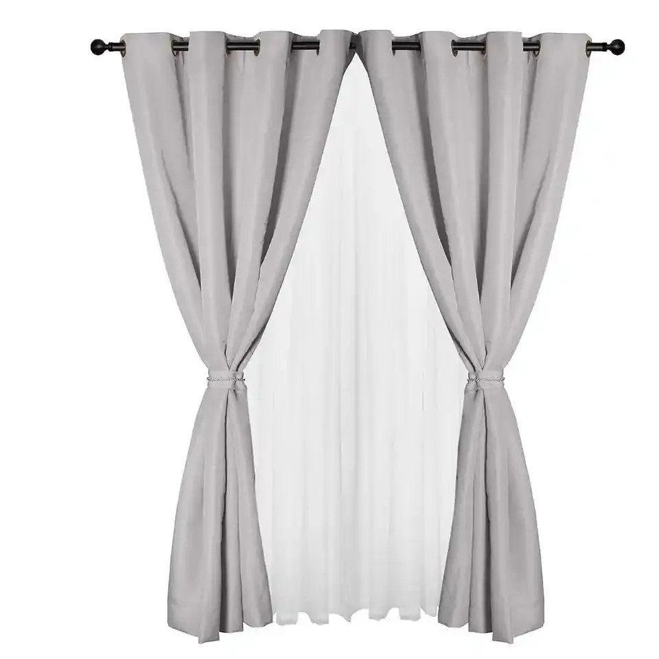 Cortina set Yasmin 8 pzas. 1.40 x 2.25 TAUPE 1