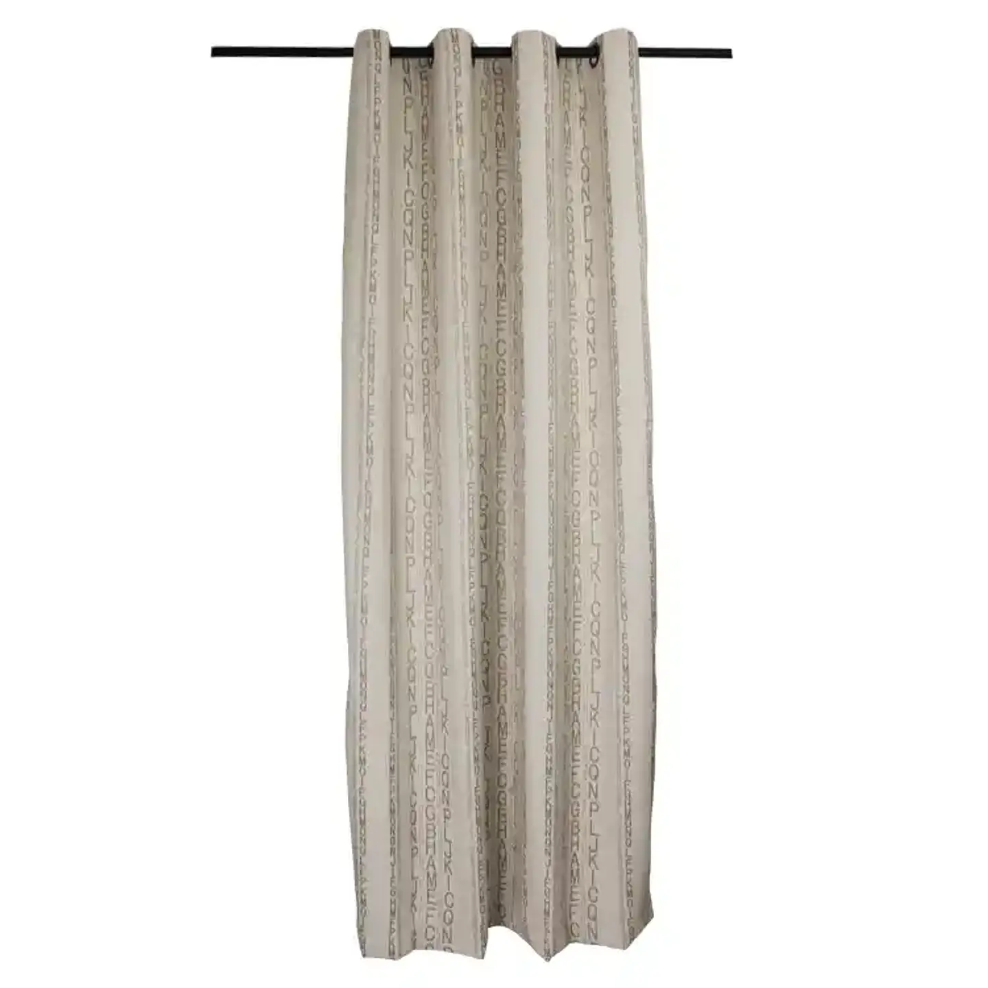 Cortina Argollas Linen Dis. Letras 1.40x2.25 IVORY 2