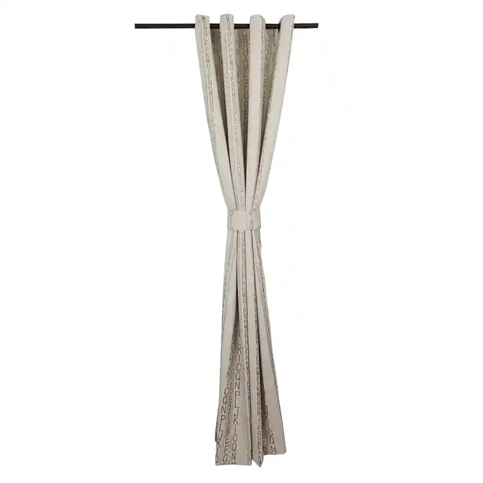 Cortina Argollas Linen Dis. Letras 1.40x2.25 IVORY 3