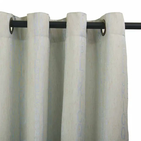 Cortina Argollas Linen Dis. Letras 1.40x2.25 LIGHT BLUE