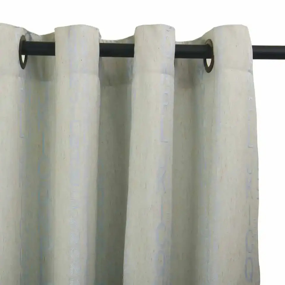 Cortina Argollas Linen Dis. Letras 1.40x2.25 LIGHT BLUE 1