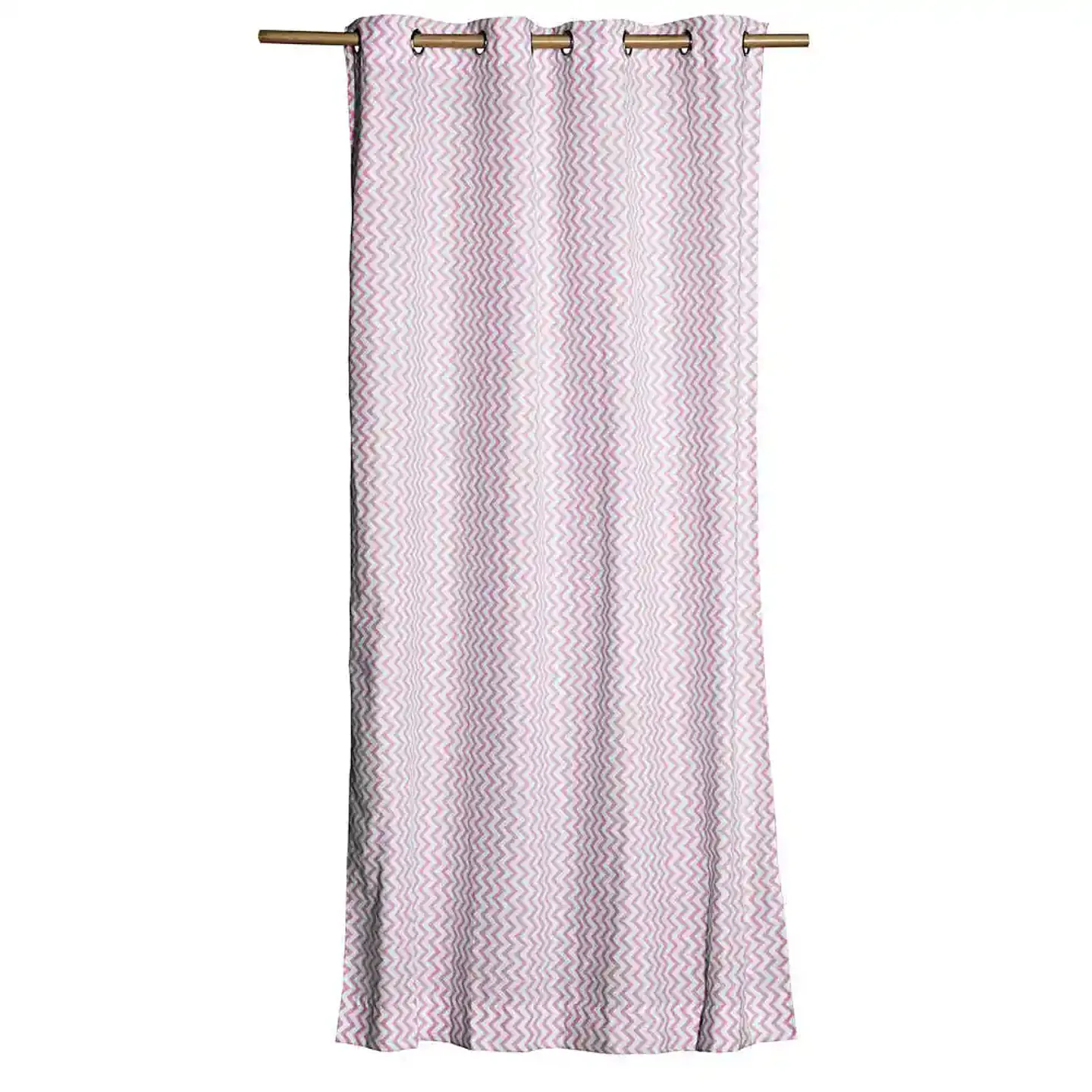 Cortina Argollas Lona Española ZigZag 2.25 cm. ROSADO 4