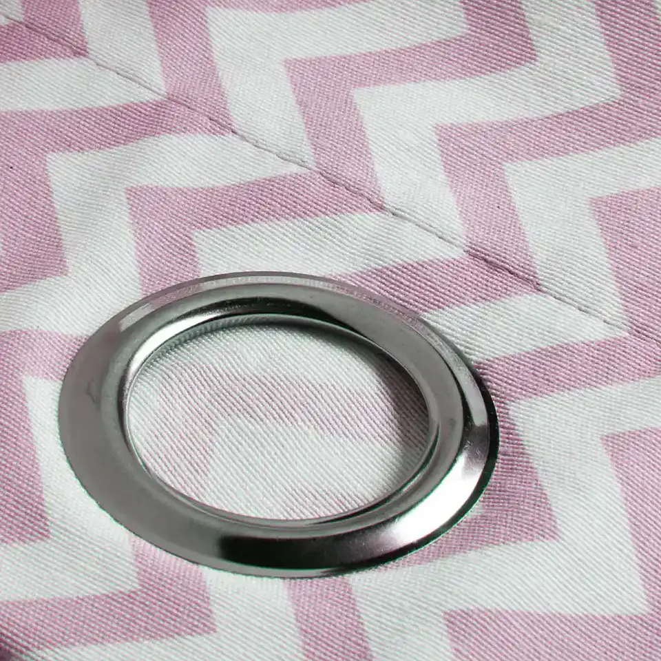 Cortina Argollas Lona Española ZigZag 2.25 cm. ROSADO 5