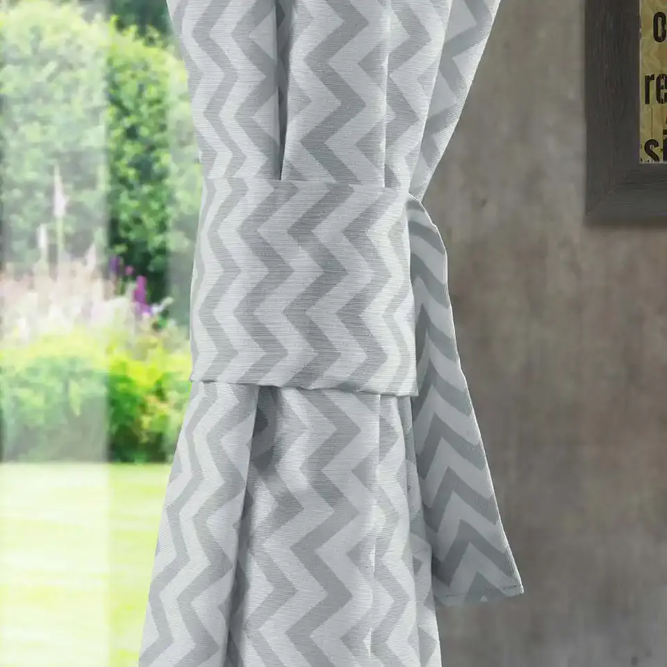 Cortina Argollas Lona Española ZigZag 2.25 cm. GREY 4