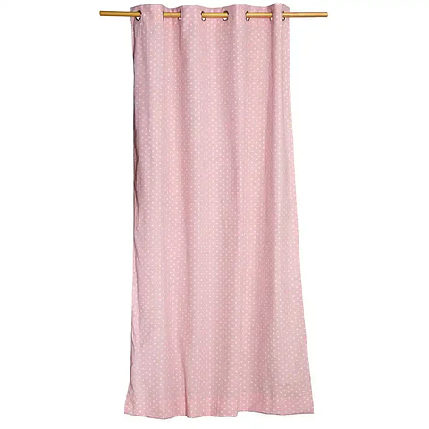 Cortina Argollas Lona Española Estrellitas Mini 2,25 cm. ROSADO