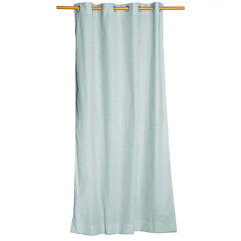 Cortina Argollas Lona Española Estrellitas Mini 2,25 cm. JADE