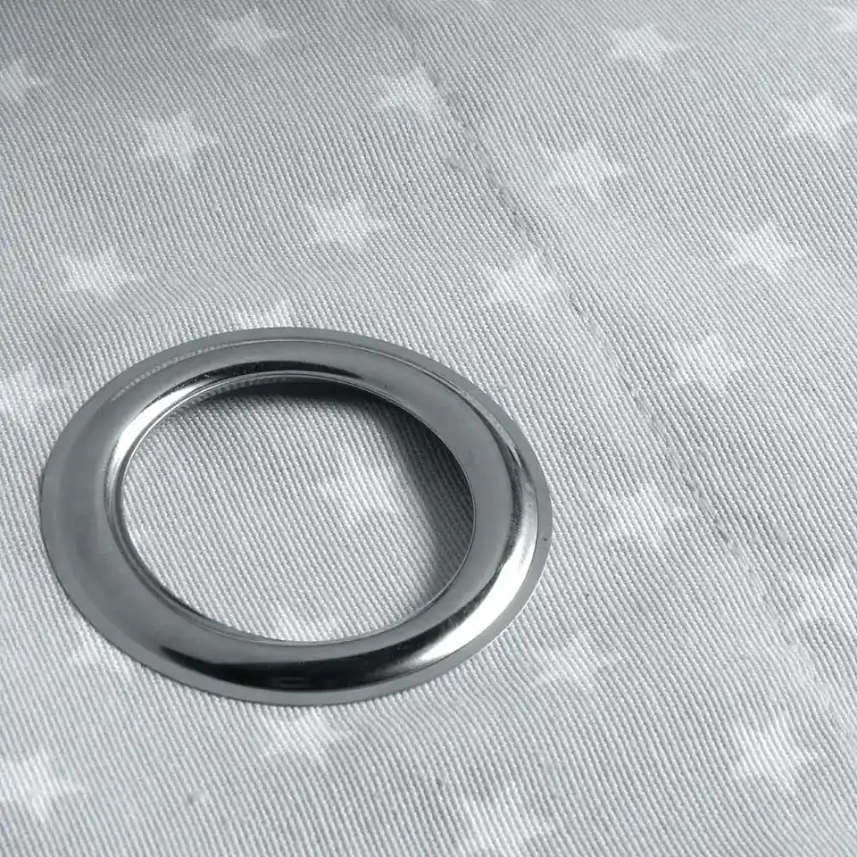 Cortina Argollas Lona Española Estrellitas Mini 2,25 cm. GREY 4