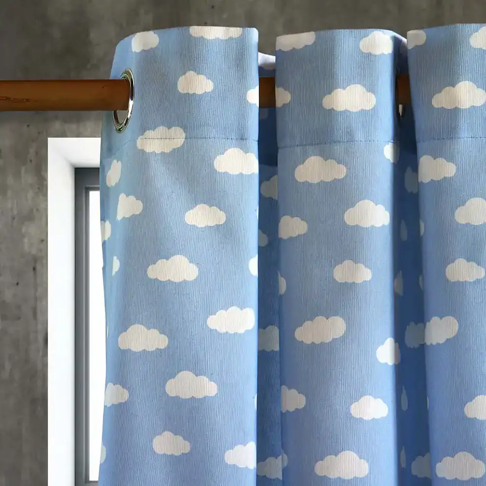 Cortina Argolla Lona Española Nubes 2,25 cm. BLUE 1
