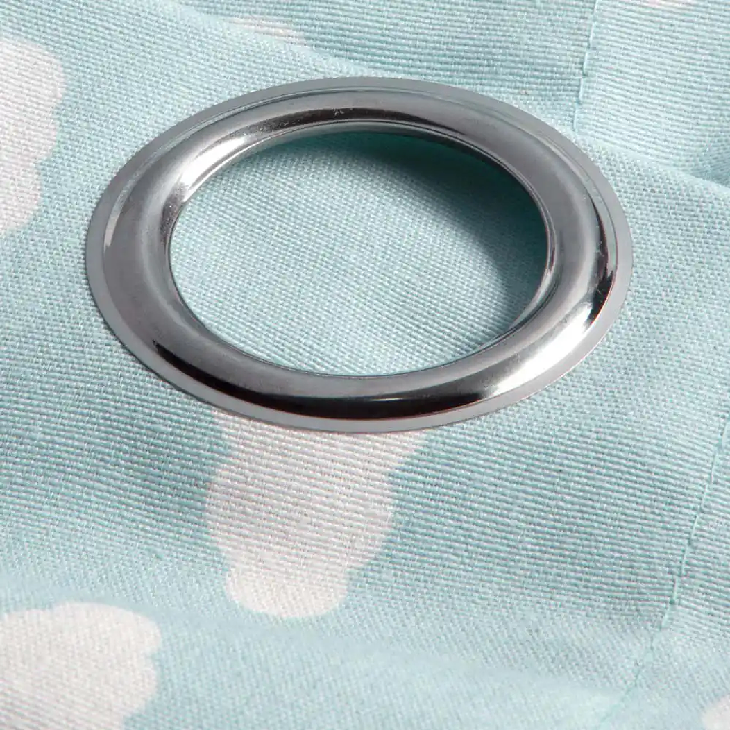 Cortina Argolla Lona Española Nubes Jade 5