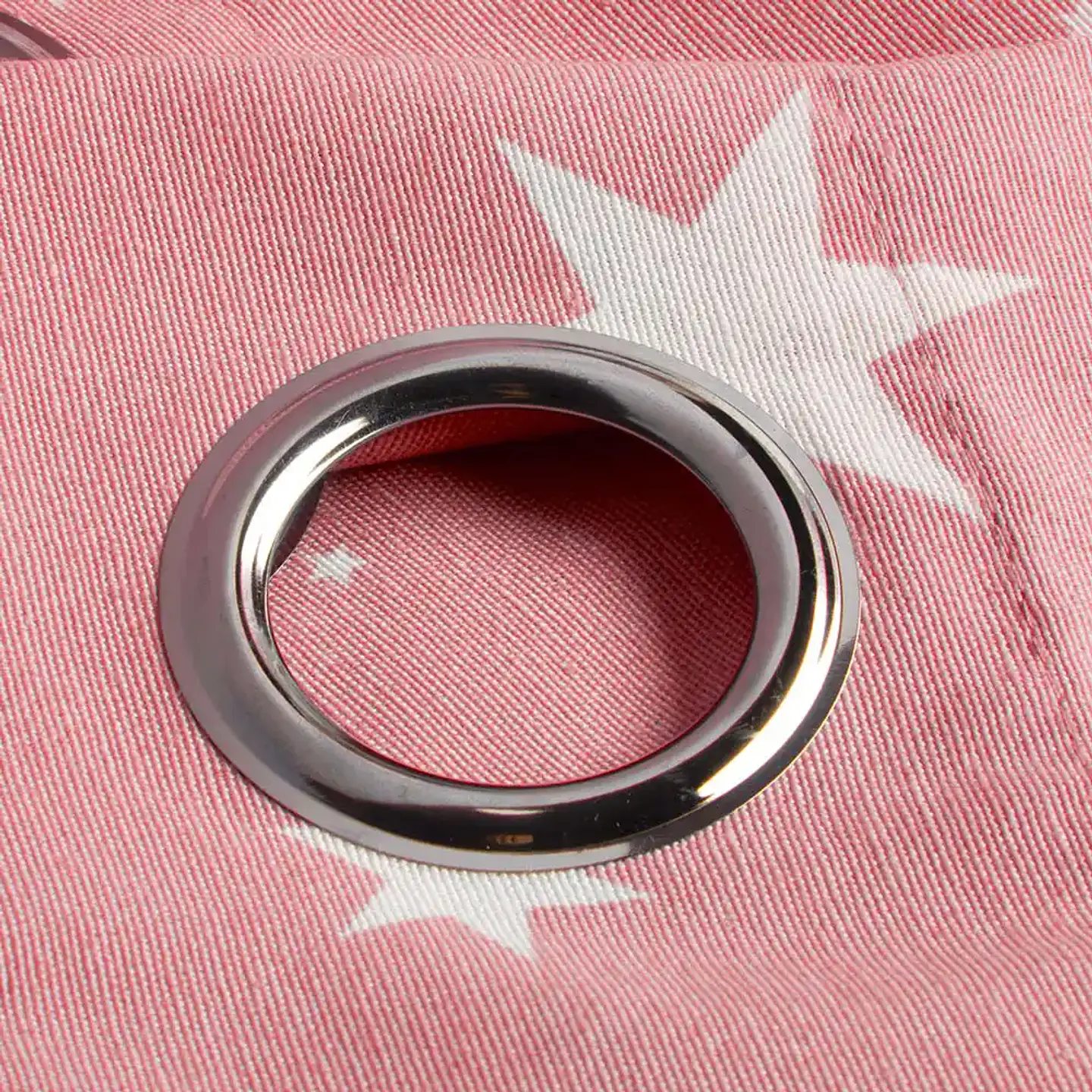 Cortina Argollas Lona Española Estrellas 2.25 cm ROSADO 3