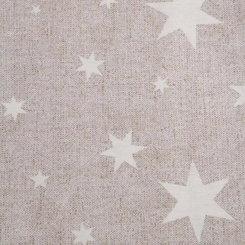 Cortina Argollas Lona Española Estrellas 2.25 cm BEIGE 4