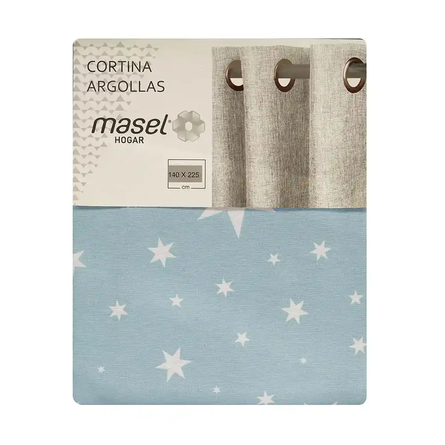 Cortina Argollas Lona Española Estrellas 2.25 cm JADE 2