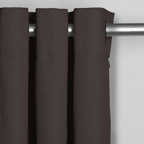 Cortina Argollas Black Out City Chocolate 140x225