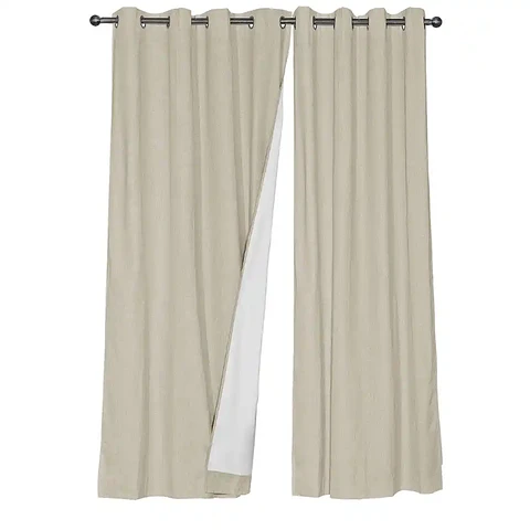 Cortina Argollas Black Out City Ivory 140x225
