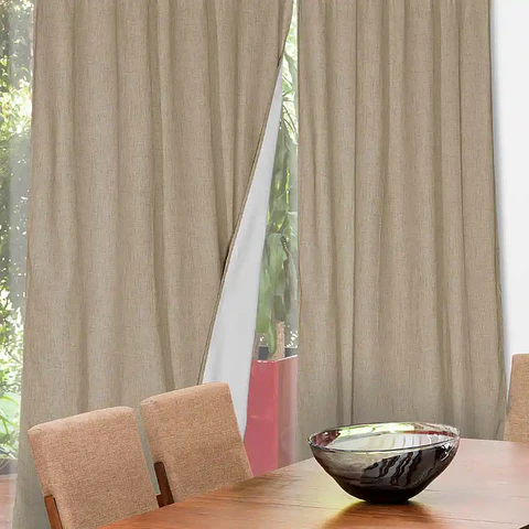 Cortina Argollas Black Out City Ivory 140x225