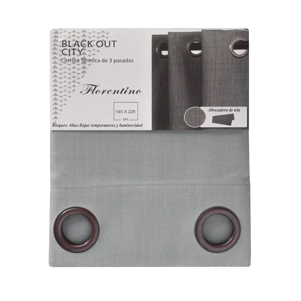 Cortina Argollas Black Out City Gris 140x225 2