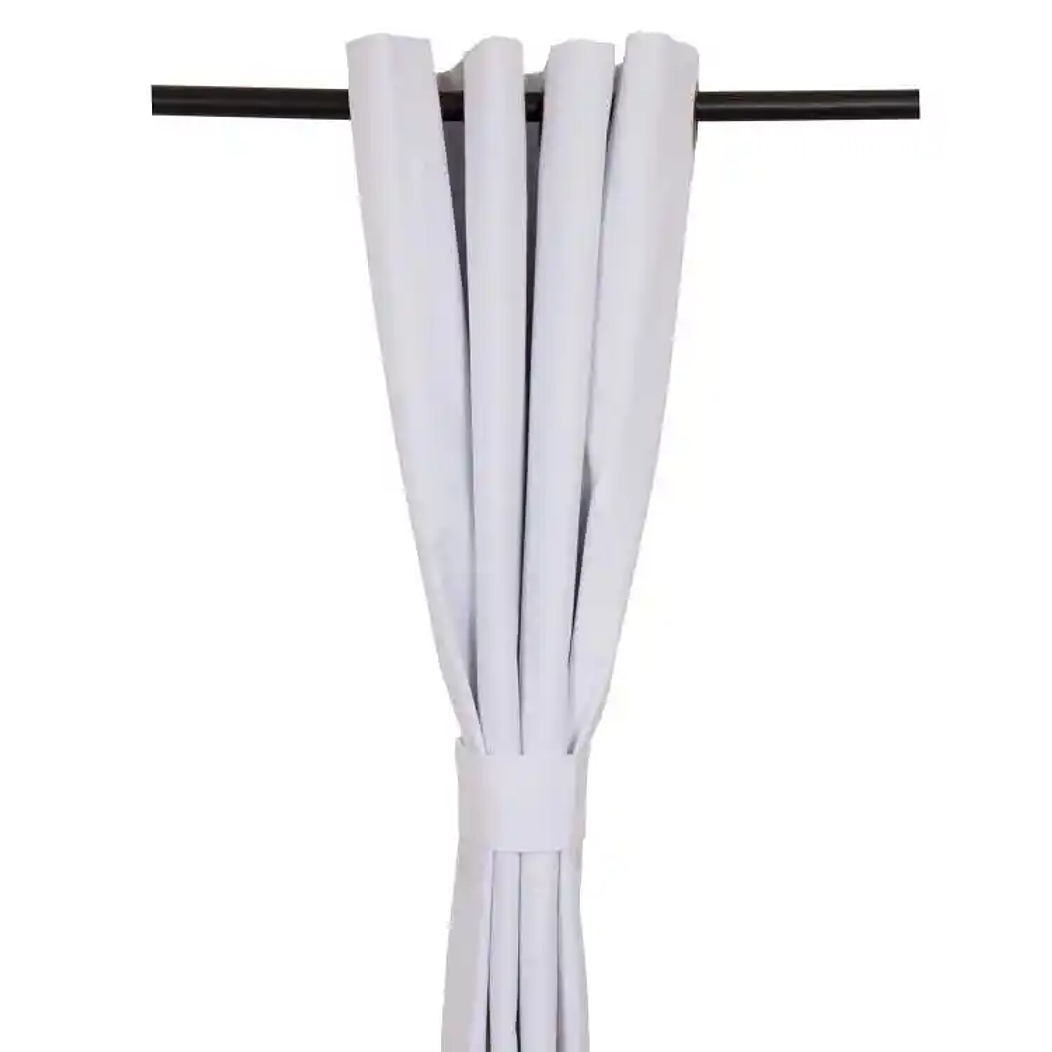 Set Cortina Black Out Microfibra White 1