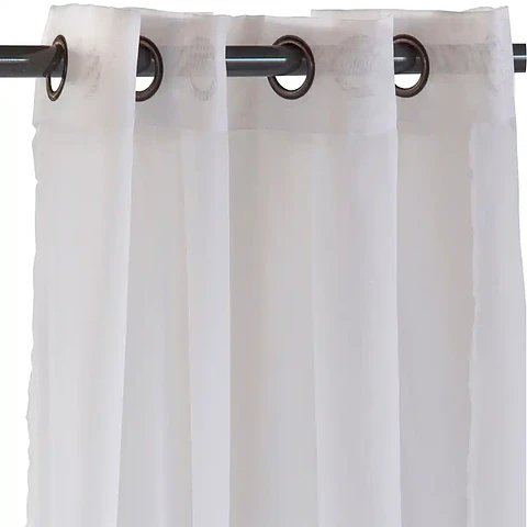 Cortinas Argollas Velo Liso Set 2 pzas 1.40 x 2.25 WHITE