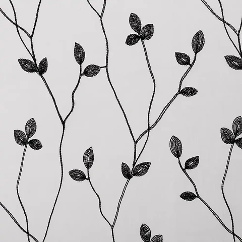 Set 2 Velos Bordados Teresita  Negro 140x225