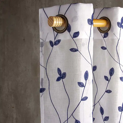 Set 2 Velos Bordados Teresita Azul 140X225