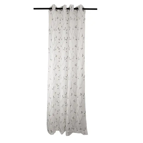 Set 2 Velos Bordados Teresita Gris  140x225