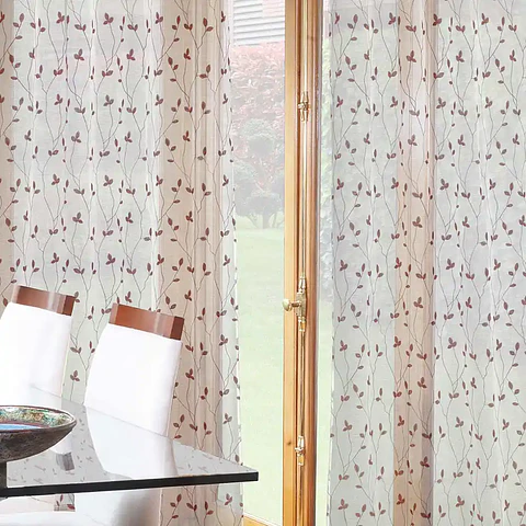 Set 2 Velos Bordados Teresita Roja 140x225