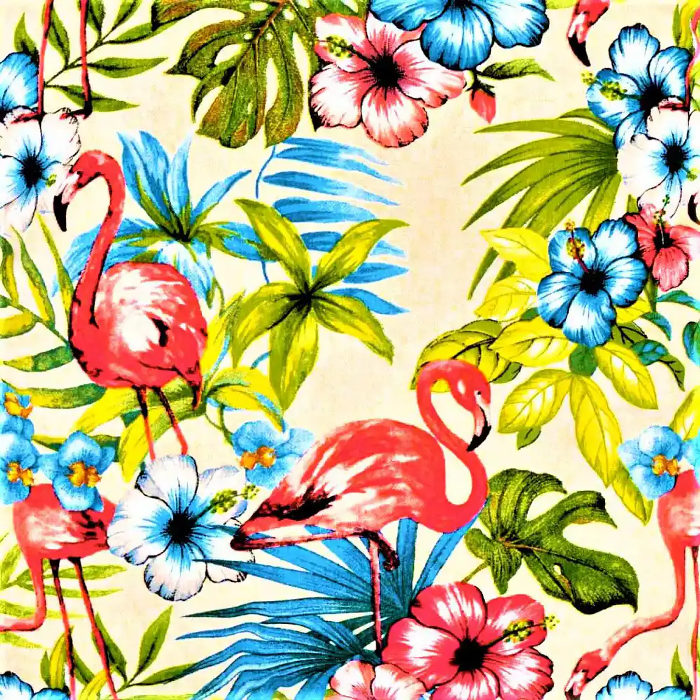 Cojín Lona Flamingo  Beige 50x50cm 2