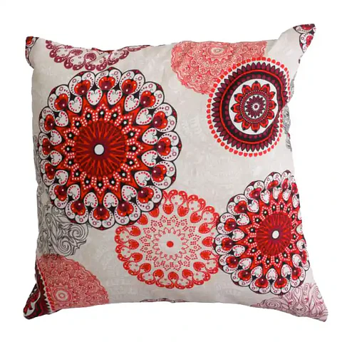 Cojín Lona Mandala Rojo 50x50cm