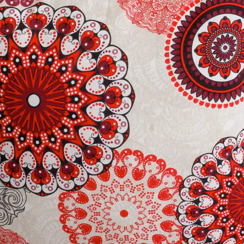 Cojín Lona Mandala Rojo 50x50cm