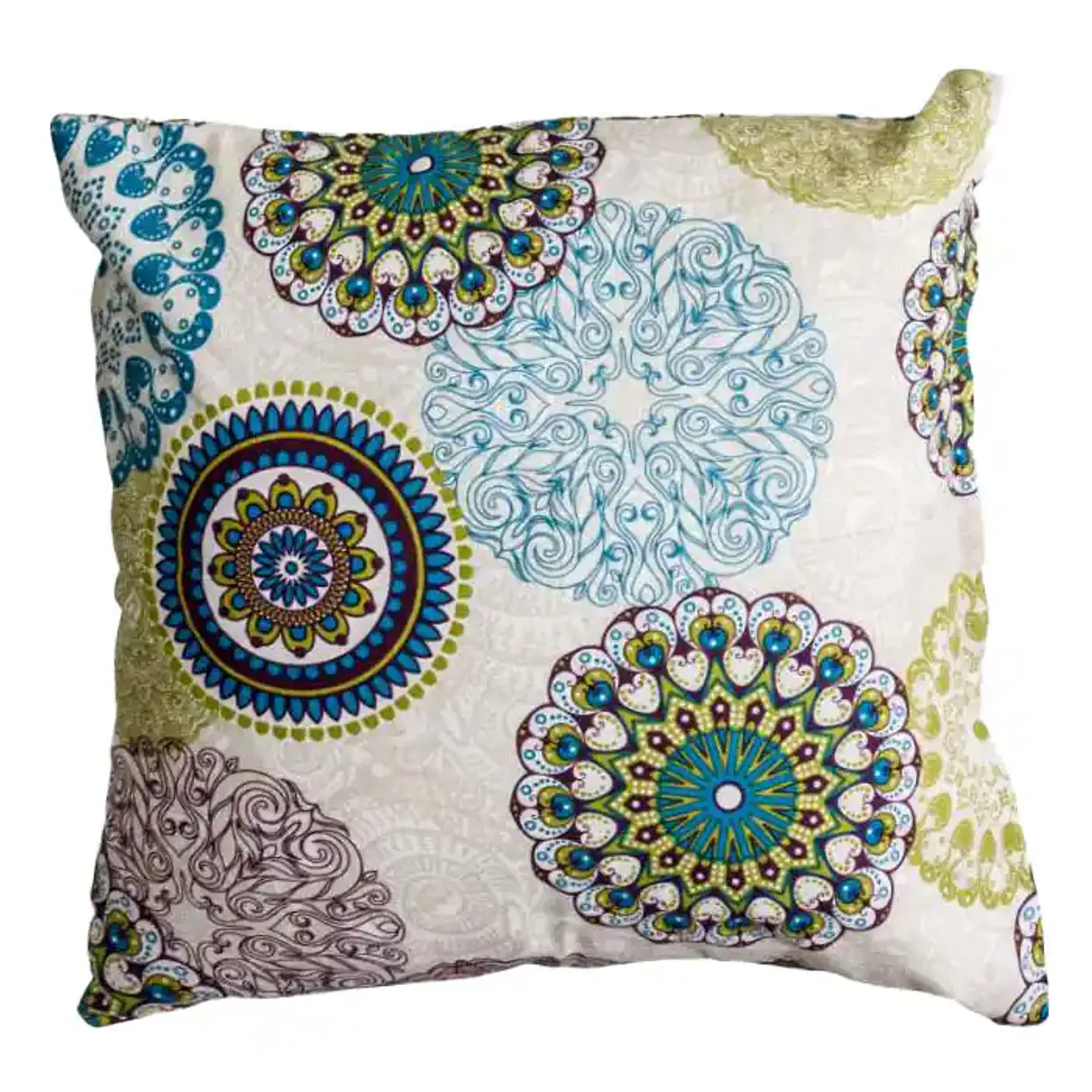 Cojín Lona Mandala Verde 50x50cm 1