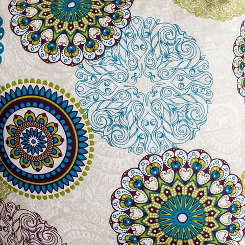 Cojín Lona Mandala Verde 50x50cm